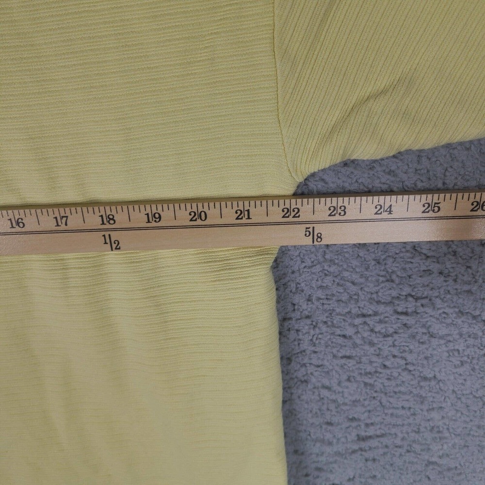 Tommy Bahama‎ Polo Shirt Mens XL Yellow Ribbed Striped Silk Cotton Short Sleeve - Picture 8 of 10
